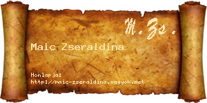 Maic Zseraldina névjegykártya